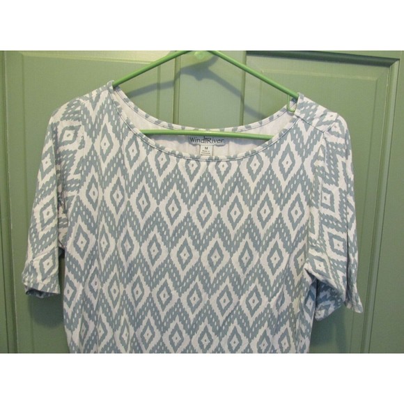 Windiriver Women's Short Sleeve Geometric Casual Dress Size M - Picture 2 of 6